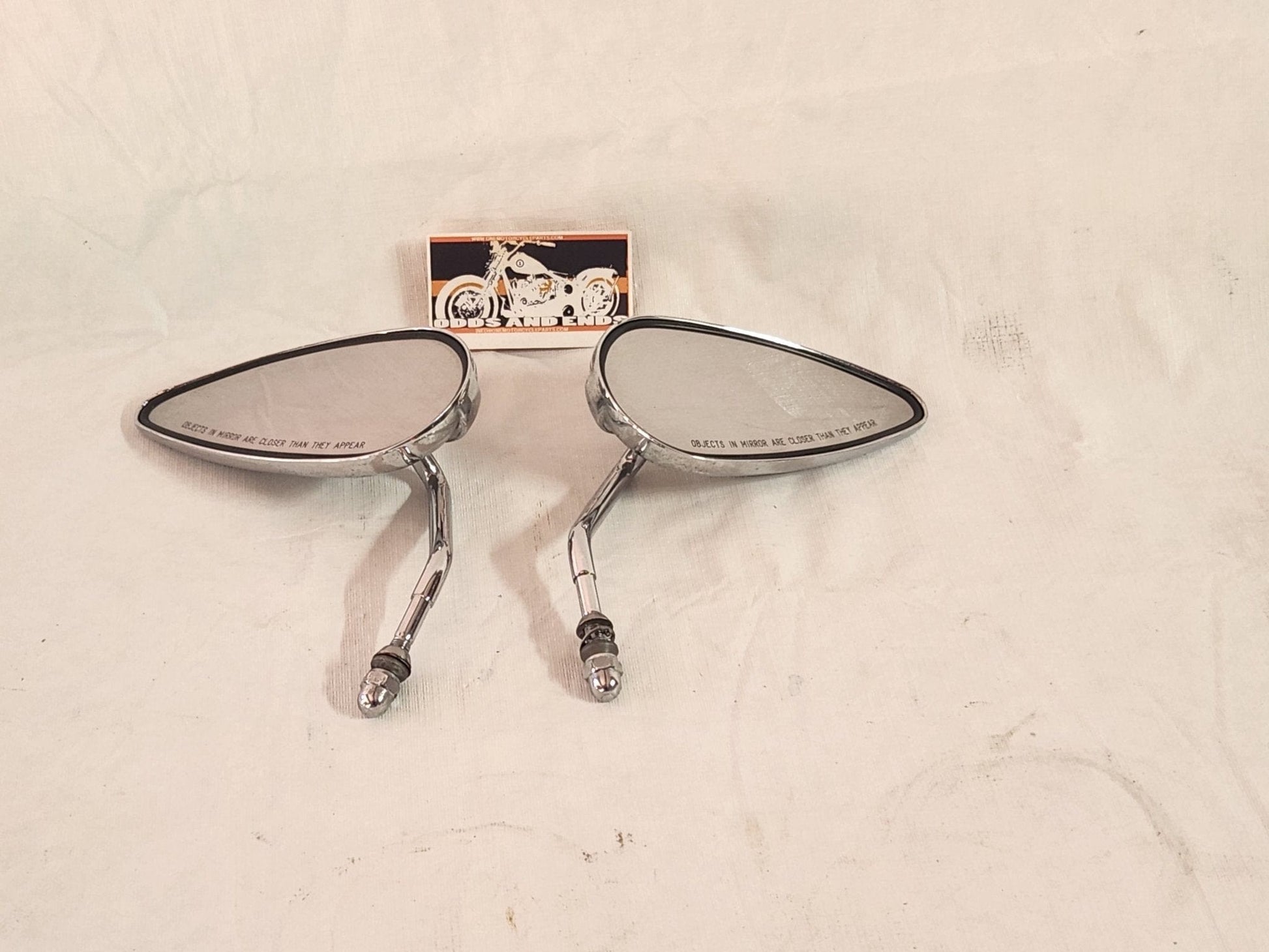 Harley Softail Chrome Teardrop Rear View Mirror - onemotorcycleparts.com